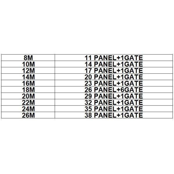 9m Diameter PortableHorse Stall Panels 13Pcs incl. 3m tall Gate