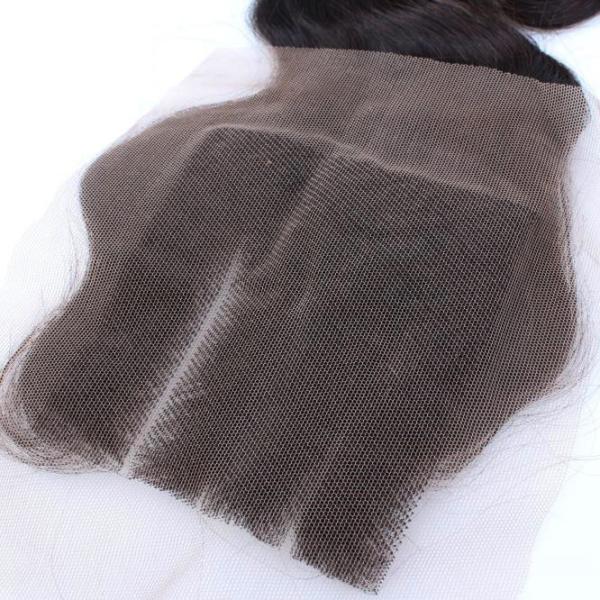 Unproducssed Peruvian Hair 3 Part Natural Color Body Wave 4*4 Lace Closure