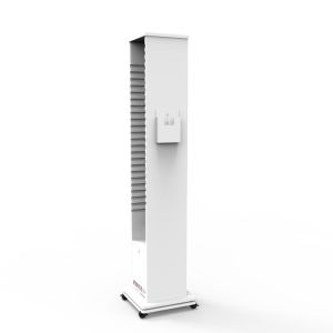 Customized Floor To Ceiling Ceramic Tile Wooden Display Stand For Store Use