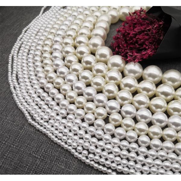 wholesale 4-16mm high quality ABS imitation pearl with hole raw white pearl DIY bag necklace accessories