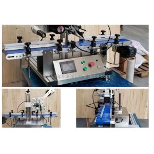 Flat Surface Bottle Packaging Labeling Machine , Tabletop Automatic Sticker