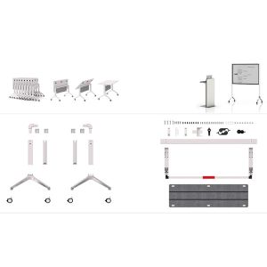 Contemporary Rolling Stackable Meeting Chairs For Training