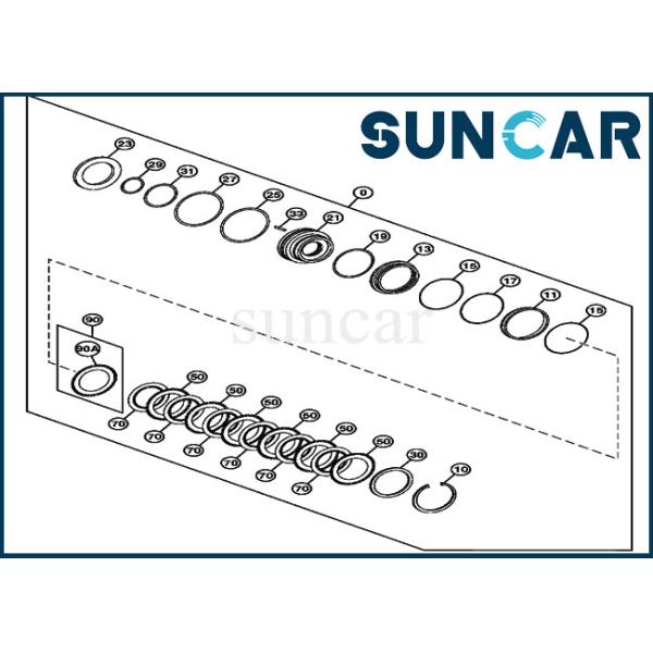 John Deere U R-ing 0501319959 Rear Axle Clutch Plates For 230GW 220DW Excavator