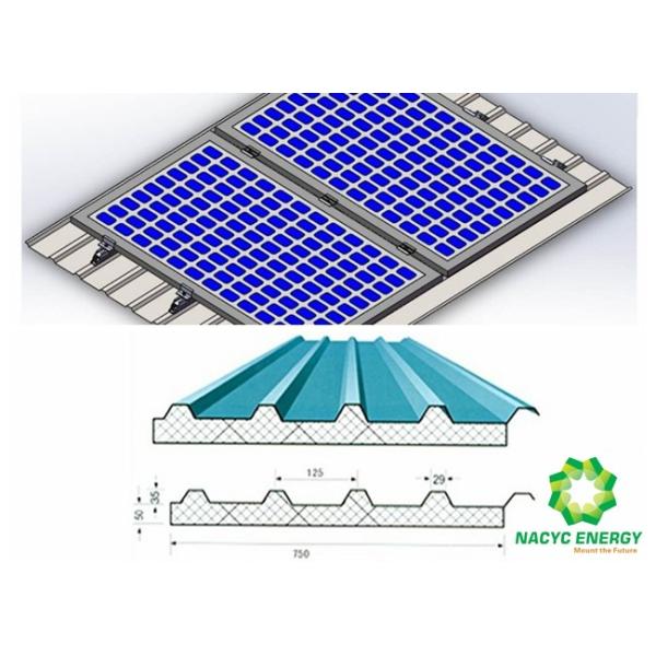 Metal Roof Solar Mounting Modules support Structure 20kw Solar Panel System Pole