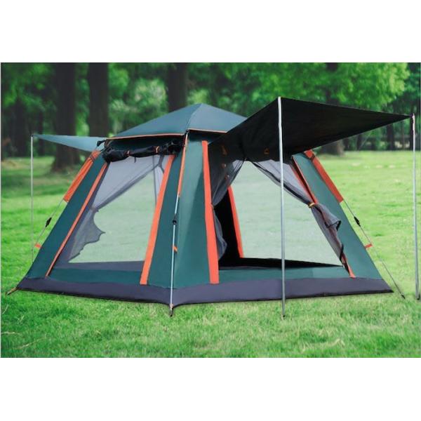 Outdoor 205*205*135cm Green PU2000MM 210T Polyester Water Resistant Automatic Camping Tent