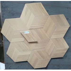 Quality Art Parquetry Hexagon In Oak Engineered Parquet Flooring With Different Styles for sale
