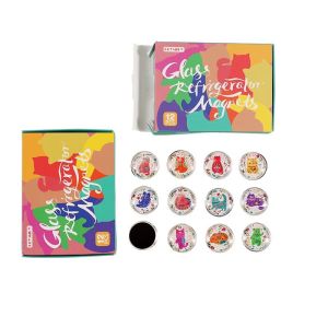 Clear Round Glass Pebble Magnets Refrigerator Magnet Souvenir