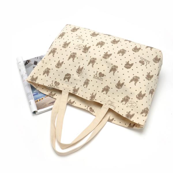 Buy Cotton Lining Eco Canvas Bags with Customizable Zipper Closure at wholesale prices