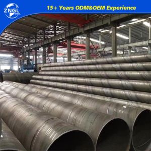 Round Welded Carbon Steel Pipe Polished Spiral API5L PLS2 ODM