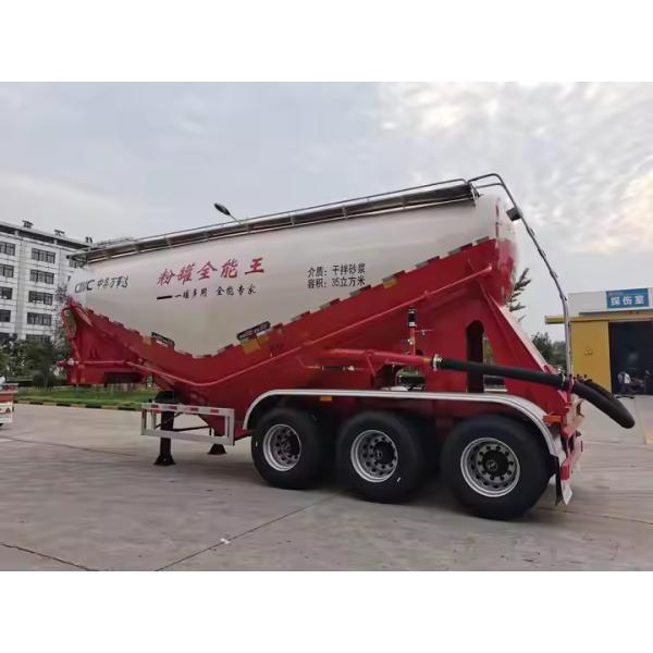 Carbon Steel 3 Axles 10800*2500*3700mm 40cbm Capacity 40cbm Carry Bulk Cement Ash Powder Tank