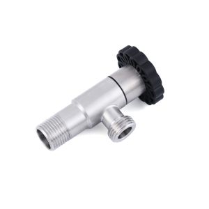 SS304 Brushed Angle Valve 1 2 X 1 2 Easy Operation Right Angle Stop