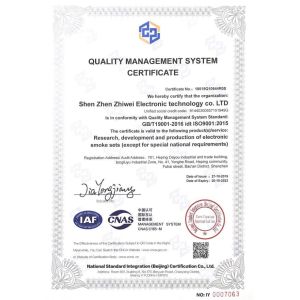 AFJ Technology Co., Ltd. Certifications