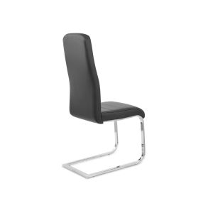 Luxury 107cm 58cm Black Leatherette Dining Chairs