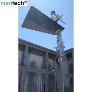 10m crank telescopic mast- galvanized telescopic mast, steel telescopic mast