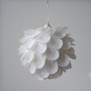 White Petal Christmas Ball Christmas Atmosphere Decoration