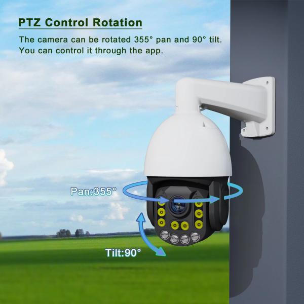 High Speed Dome PTZ POE IP Camera AI Dual Light Audio Security CCTV 4k Camera Outdoor Cctv Security Camera