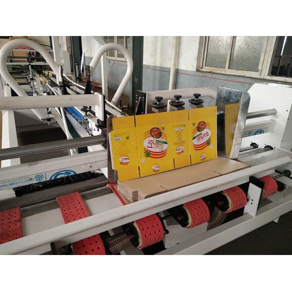 Fully Automatic 2600mm Pneumatic Carton Folder Gluer Machine 4 6 Corner Corrugated Box