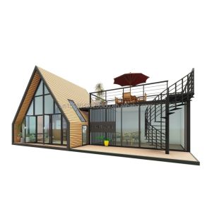 EU Modern Triangular Wooden Steel Structure House for Hotel or Carport Main