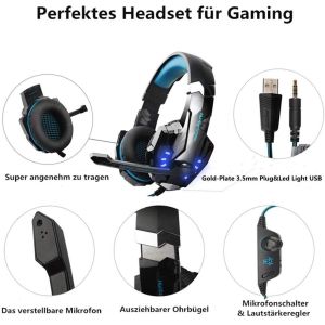 PC PS4 2.2m Hunterspider V9 Stereo Gaming Headset