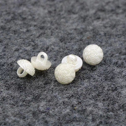 Factory price pearl white Irregular ball shape with metal leg sewing button