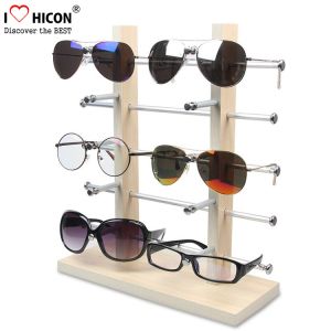 Amazing Clients Wooden Sunglasses Display Stand Counter Top Advertising