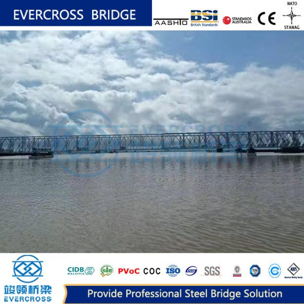 Buy Fabricated Steel Bailey Truss Bridge Convenient Disassembly at wholesale prices