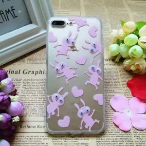 Acrylic Cartoon Moving Eyes Back Cover Cell Phone Case For iPhone 7 6s Plus 5s