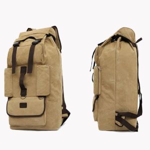 110 Liters Thick Canvas Long Distance Travel Hiking Backpack