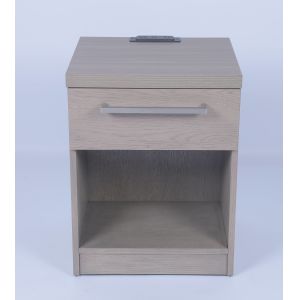 Custom Night Stand Bedside Table Wood & Marble Material