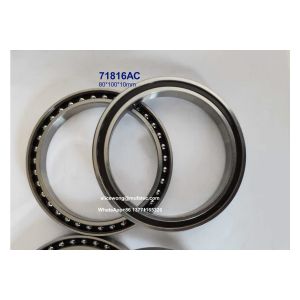 71816AC Excavator Bearings 80x100x10mm High Precision Thin-Section Ball Bearings
