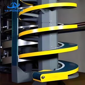 Low Noise Carbon Steel Spiral Lifting Conveyor With 200-2000kg Loading Capacity