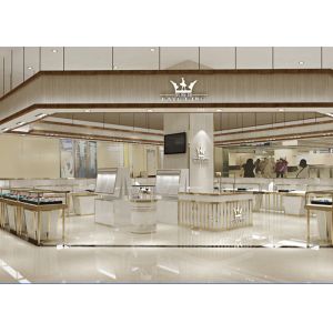 Nice Contemporary Jewelry Display Cases Decorated With LED Strip Lights