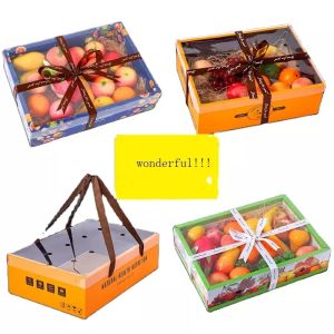 Quality ISO Luxury Cardboard Fruit Packaging Boxes With Transparent Cover for sale