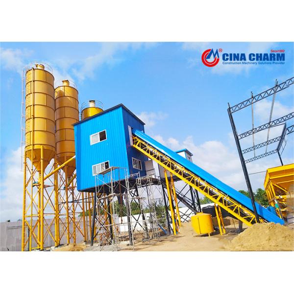 Computer Controlled 4.1m 90m3/h Stationary Concrete Batching Plant