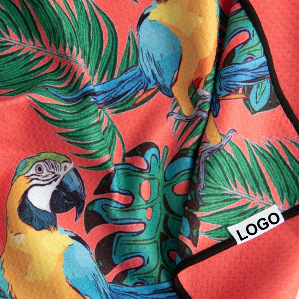 Buy Quick-Dry Digital Print Golfers Towel with Mesh Bag Customized Requirements at wholesale prices