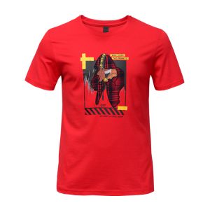 Cartoon Pattern Mens Trendy T Shirts Jersey Package Size 40 X 30 X 0.4 Cm