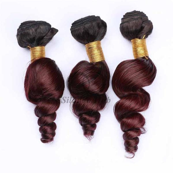 #T1B/99J Loose Wave Remy Human Hair Bundles Sew In Weave Bundles Brazilian Bundle Deals