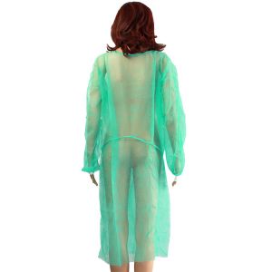 Lightweight Non Woven Disposable Gown With Elastic And Knit Cuff