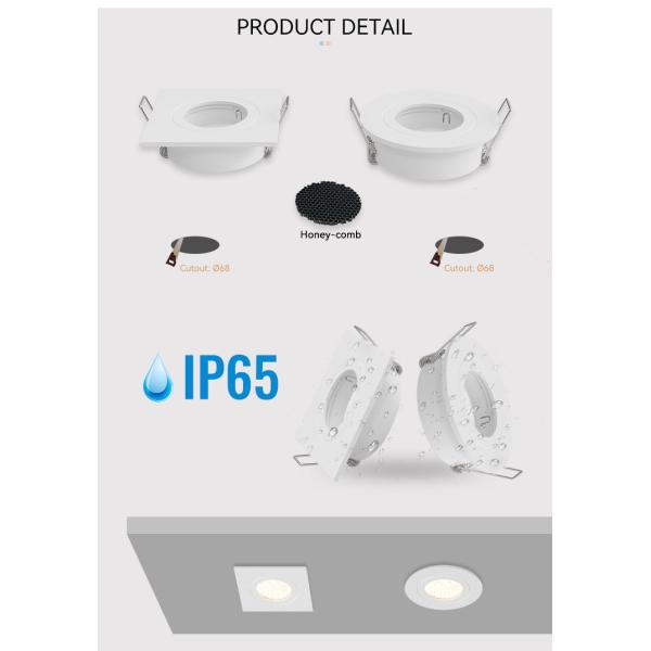 Plastic Ocean Bound Downlight Enclosure IP65 Waterproof MR16 Downlight Housing