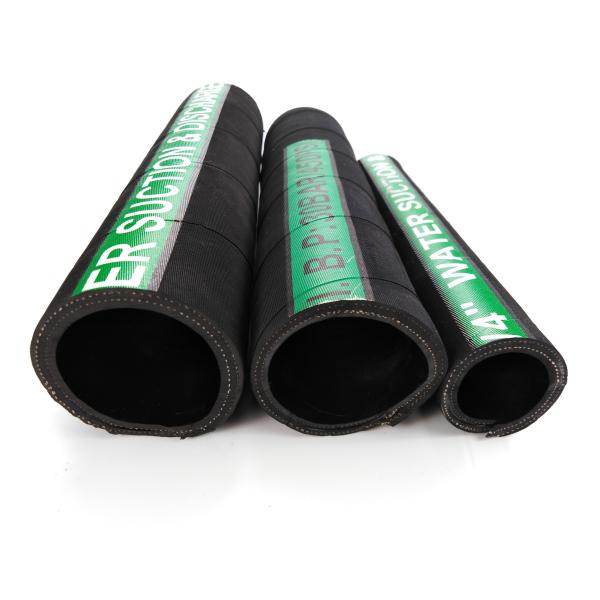 Industrial Rubber Flexible Water Suction And Delivery Hose Light Weight Anti Aging