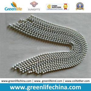 Custom Packing in Roll Silver Plated Metal Bead Fastenering Chain