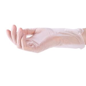 China Powder free Transparent Smooth Touch Vinyl Gloves on sale
