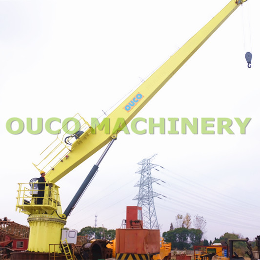 Buy Stable Steel Structure Straight Boom Marine Deck Cranes 5T 15M at wholesale prices