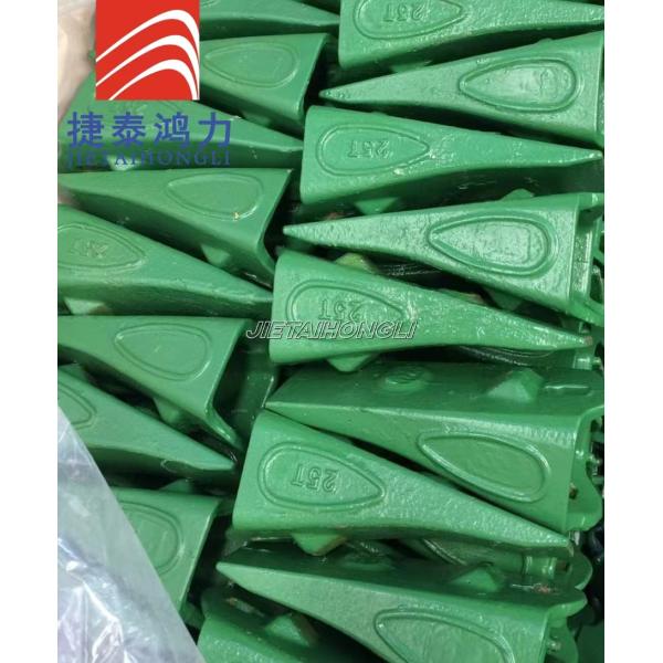 25t Flat Bucket Auger Teeth Steel Machinery Spare Parts Green