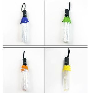 Unisex Lightweight Auto Open Umbrella Transparent Folding Umbrella With Case