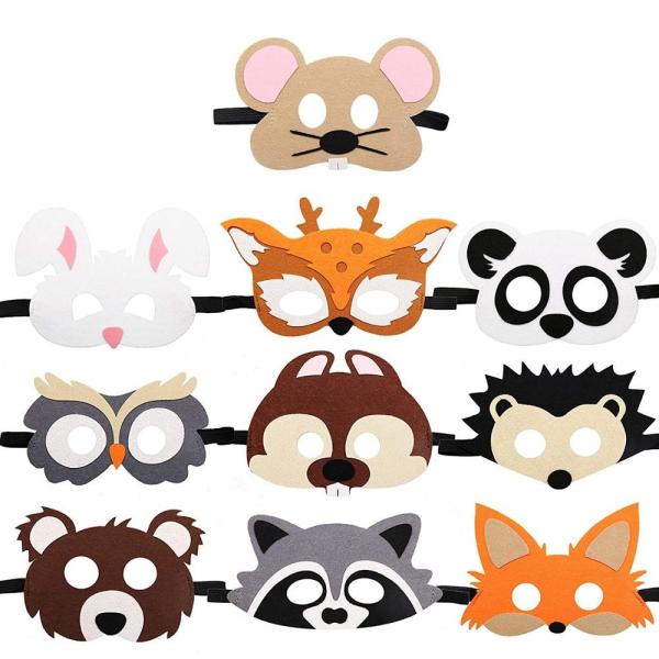 Buy Promotional Cheap Party Animal Felt Halloween Masks For Kids at wholesale prices