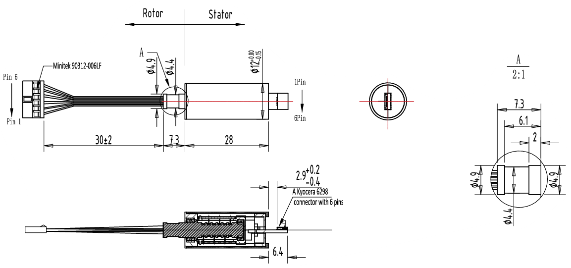 Compact Precision Capsule Slip Ring With 10 Million Revolutions / Signal Transmission