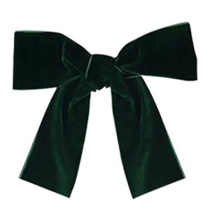 2.5cm Velvet Ribbon Bows Wedding Party Dark Green Velvet Ribbon