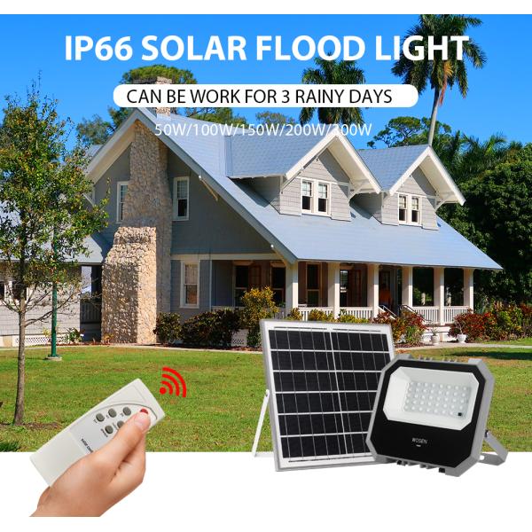 1500W Road LED Solar Flood Lights With Motion Sensor Aluminum