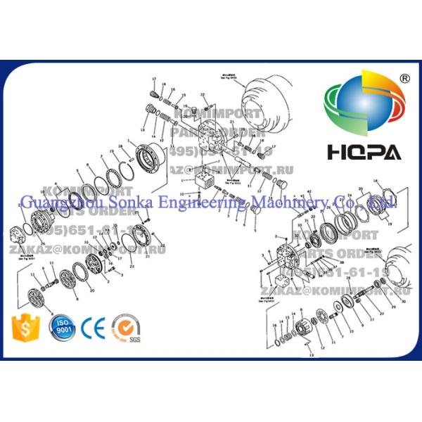 Komatsu PC120-5 PC130-5 Final Drive Seal Kit for Travel Motor Assy 203-60-56702